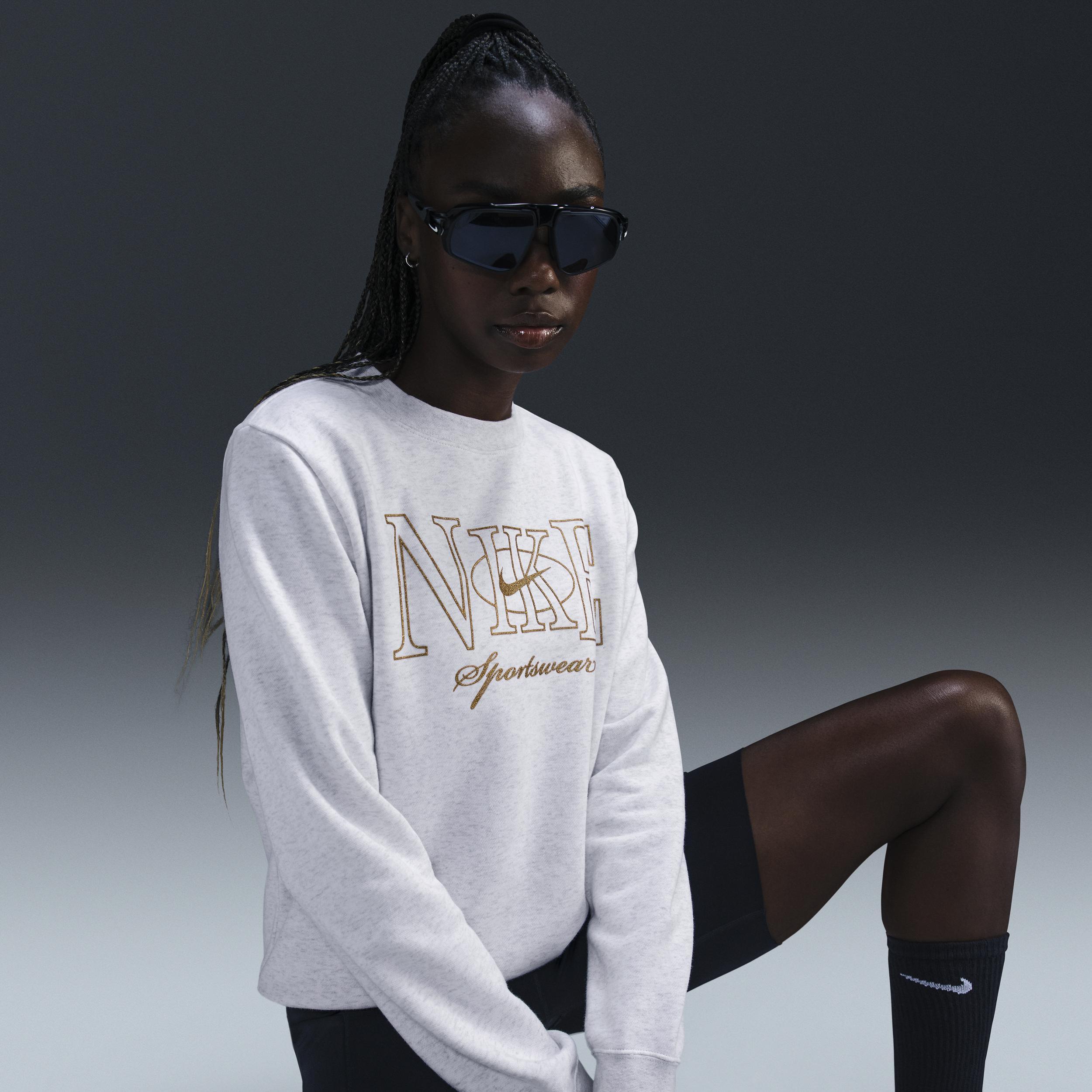 Women's Nike Sportswear Club Fleece Pullover Crew-Neck Sweatshirt Product Image