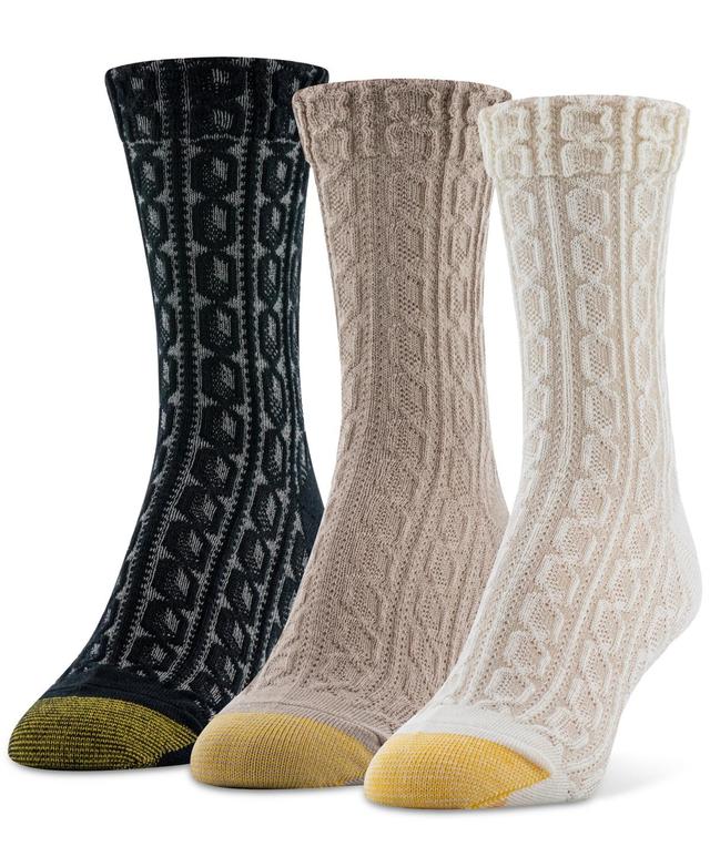 Gold Toe Womens 3-Pk. Reverse Plaiting Midi Socks Product Image