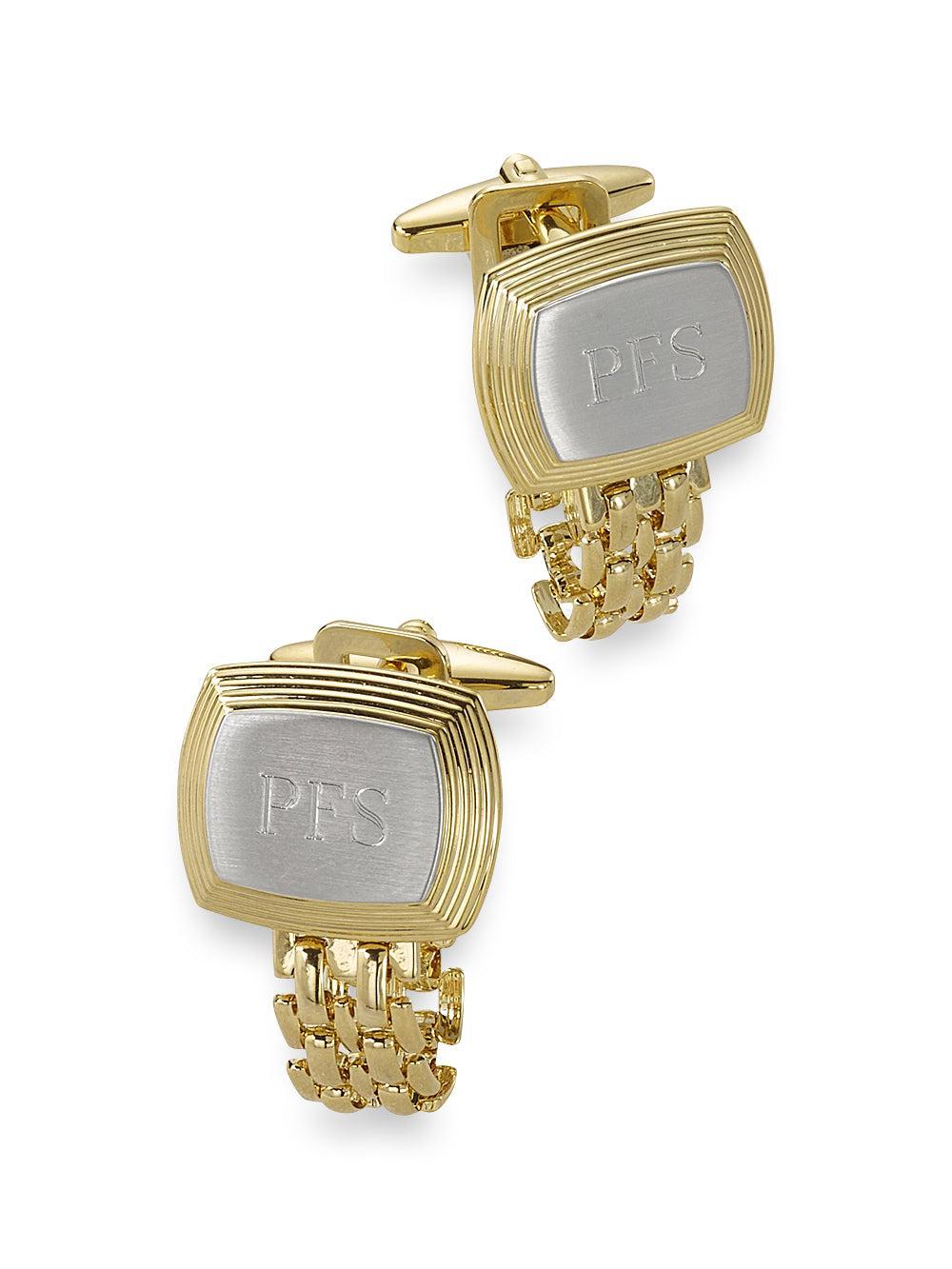 Chain Wrap Engravable Cufflinks Product Image