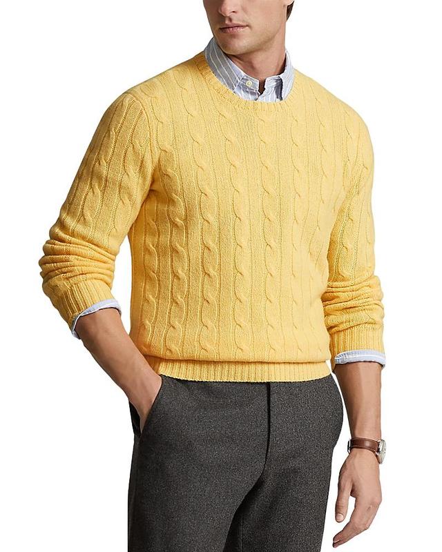 Mens Cashmere Cable-Knit Sweater Product Image