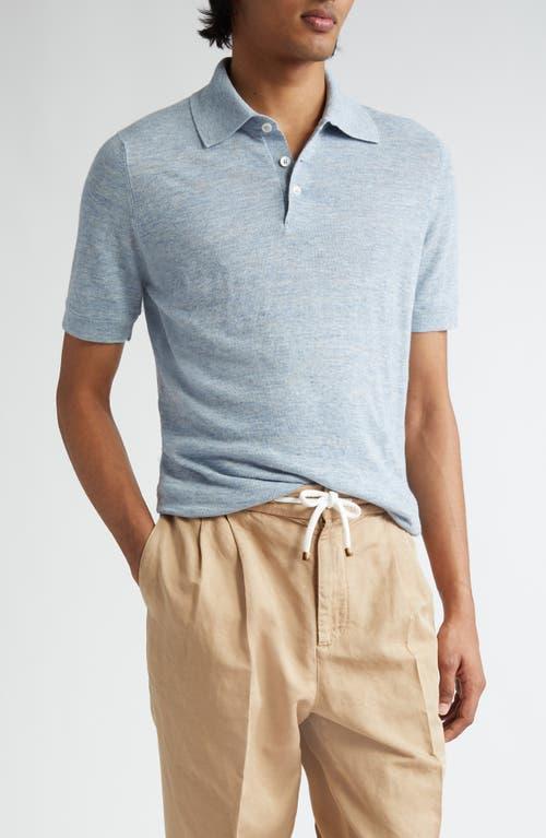 Brunello Cucinelli Linen & Cotton Short Sleeve Polo Product Image