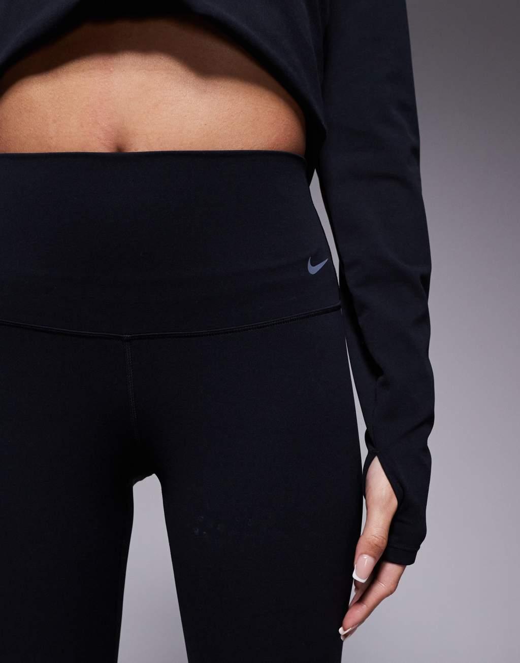 Nike Training Zenvy high waisted 7/8 leggings in black Product Image