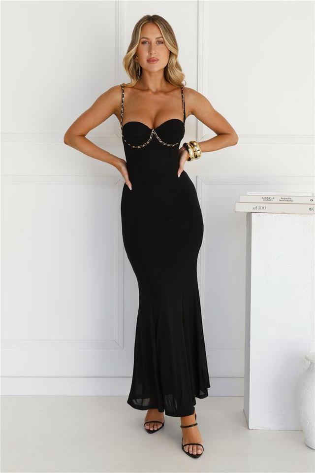 Luxury Lover Mesh Maxi Dress Black Product Image