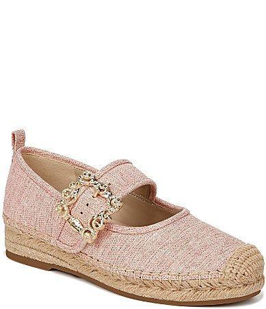 Sam Edelman Maddy Metallic Linen Mary Jane Espadrille Loafers Product Image