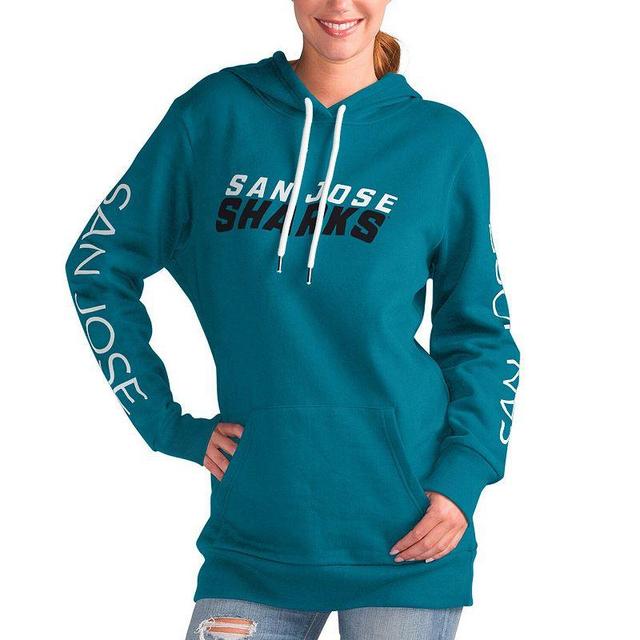 Womens G-III 4Her by Carl Banks Teal San Jose Sharks Overtime Pullover Hoodie Product Image