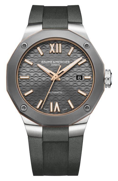 Mens Riviera Stainless Steel & Rubber Watch Product Image