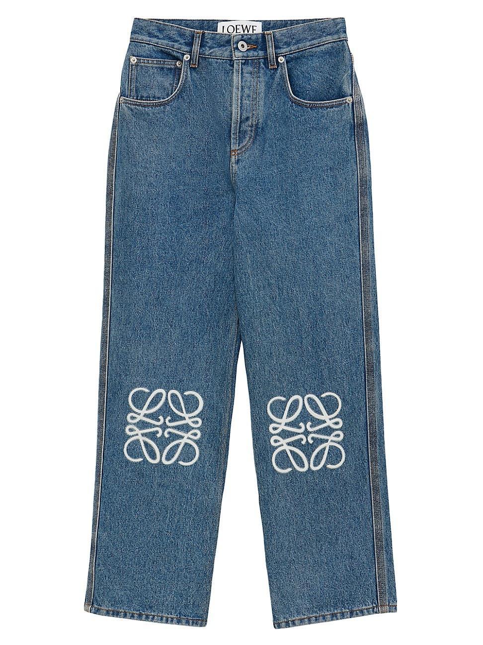 Womens Anagram Cropped Jeans Product Image