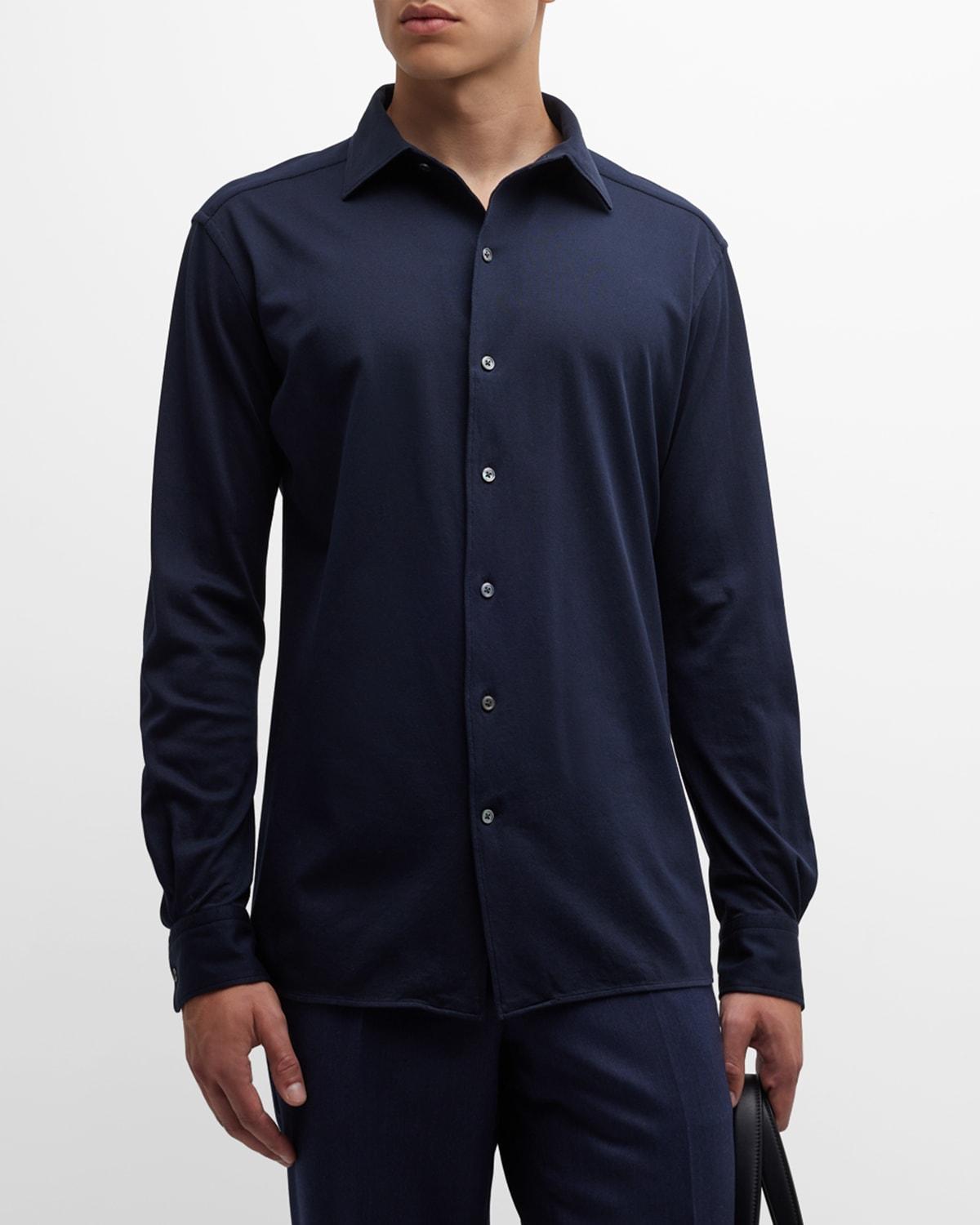 Zegna Cotton Regular Fit Dress Shirt Product Image