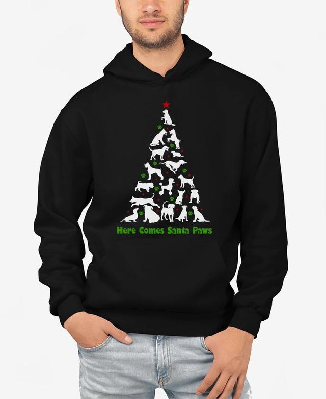 La Pop Art Mens Feliz Navidad Santa Claus Word Art Hooded Sweatshirt Product Image