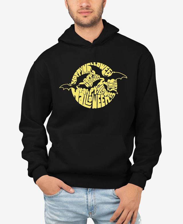 La Pop Art Mens Halloween Bats Word Art Hooded Sweatshirt Product Image