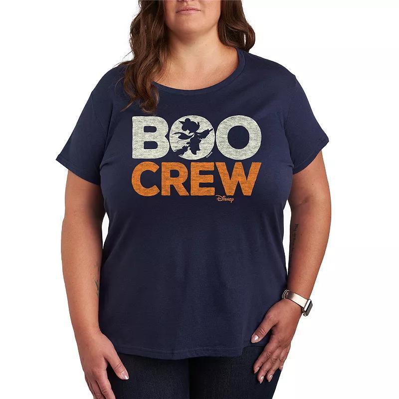 Disneys Minnie Mouse Plus Size Boo Crew Graphic Tee, Womens Blue Product Image