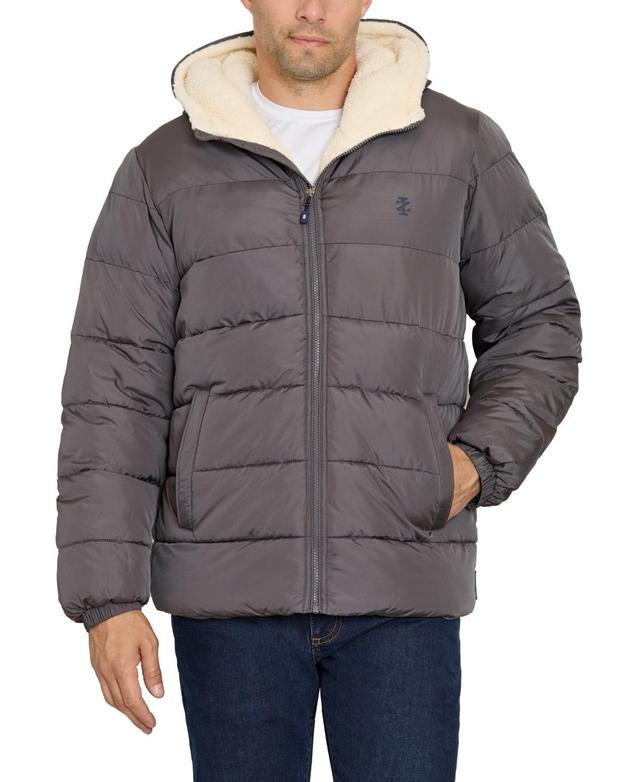 Izod Mens Sherpa Lined Puffer Jacket Product Image