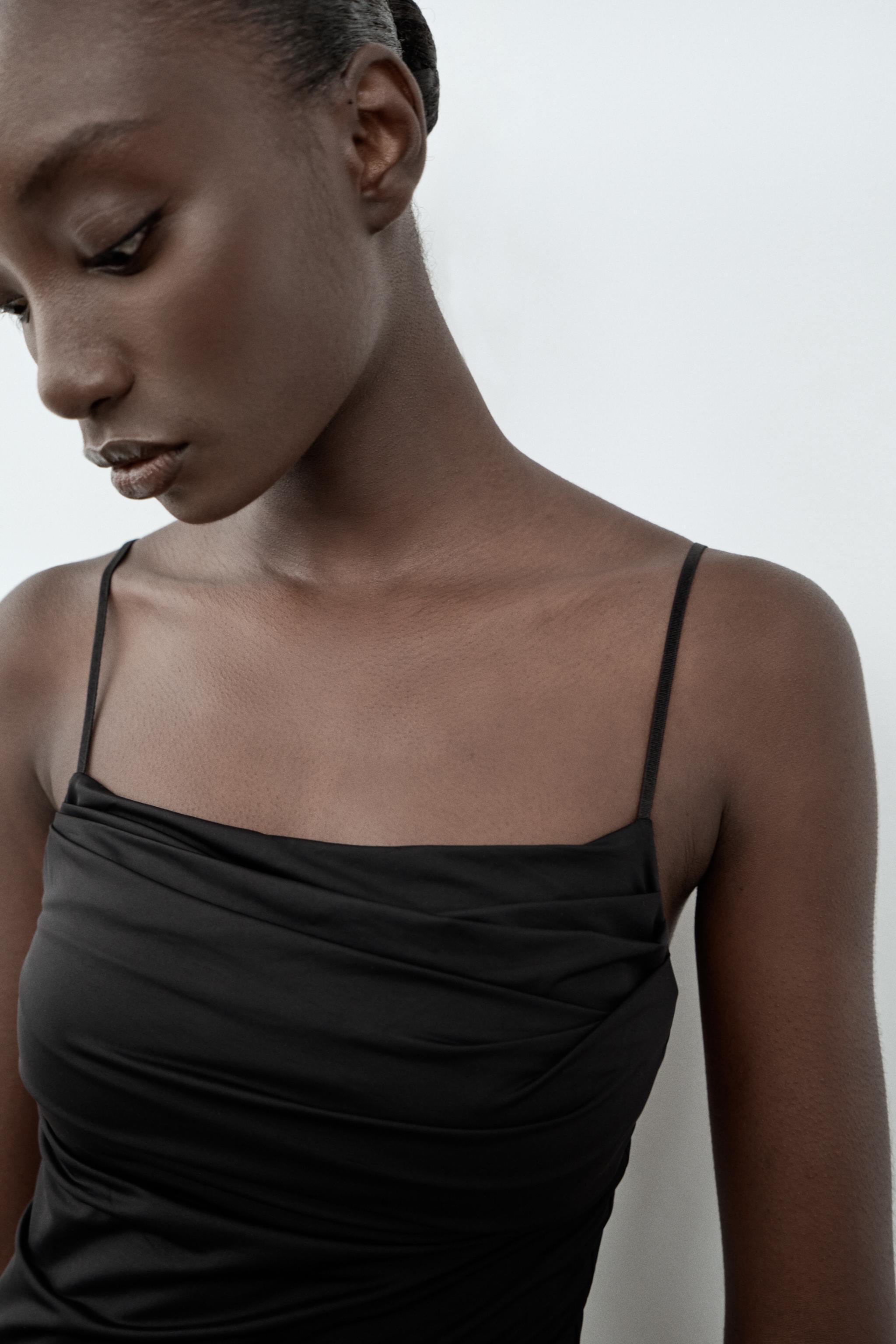 DRAPED POLYAMIDE BODYSUIT Product Image