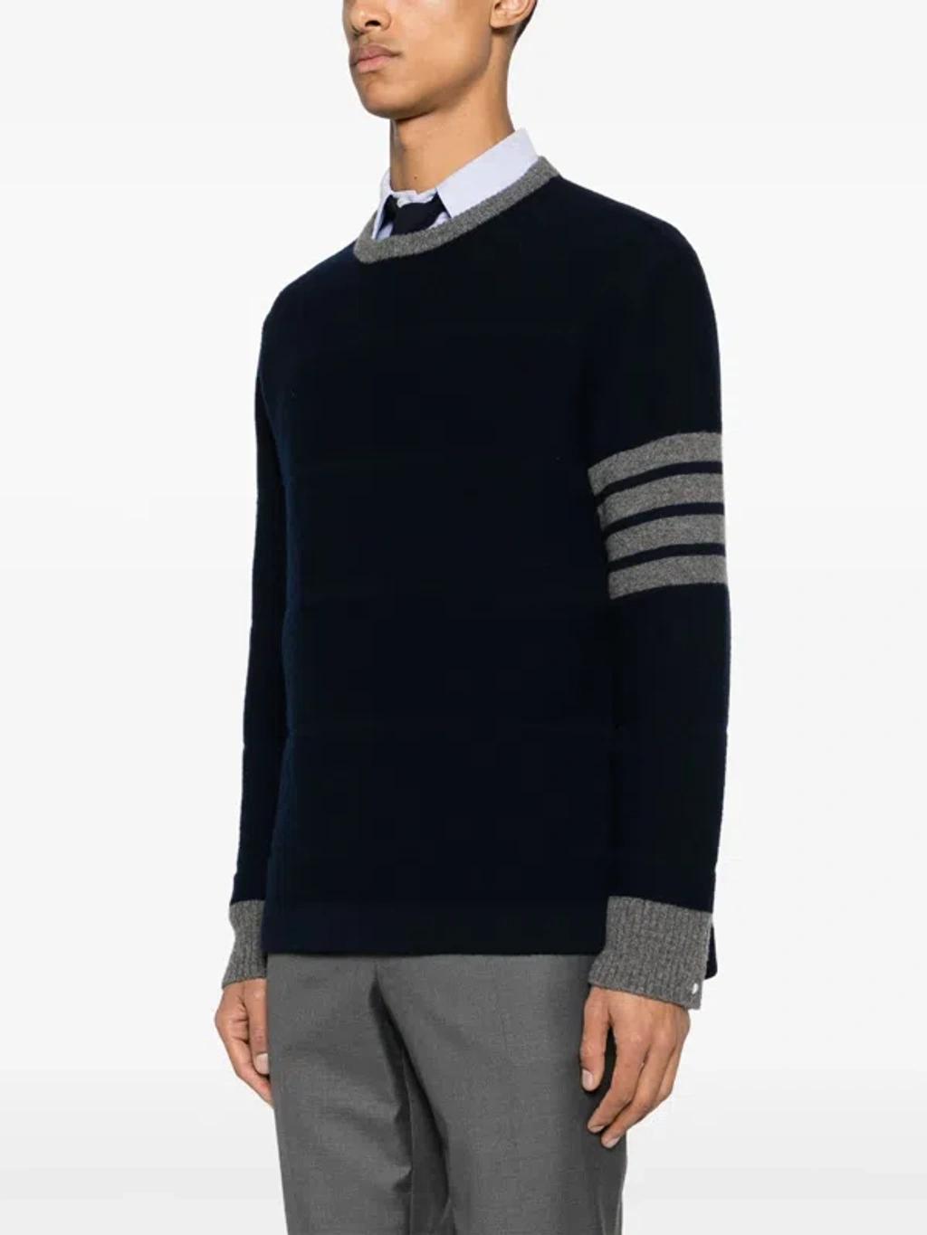 4-bar Stripe Wool Jumper In 415 Navy Product Image