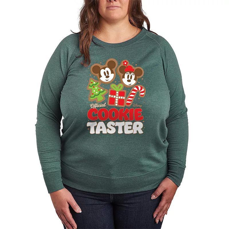 Disneys Mickey & Minnie Mouse Plus Size Official Cookie Taster Lightweight French Terry Sweatshirt, Womens Grey Heather product image