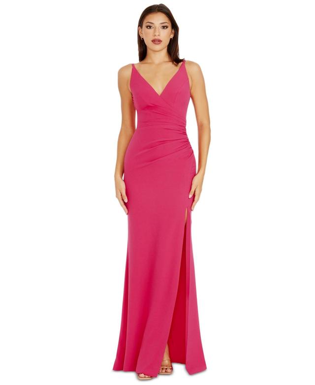 Dress the Population Jordan Ruched Side Slit Gown Product Image