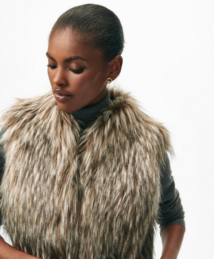 Belted Faux Fur Vest Product Image