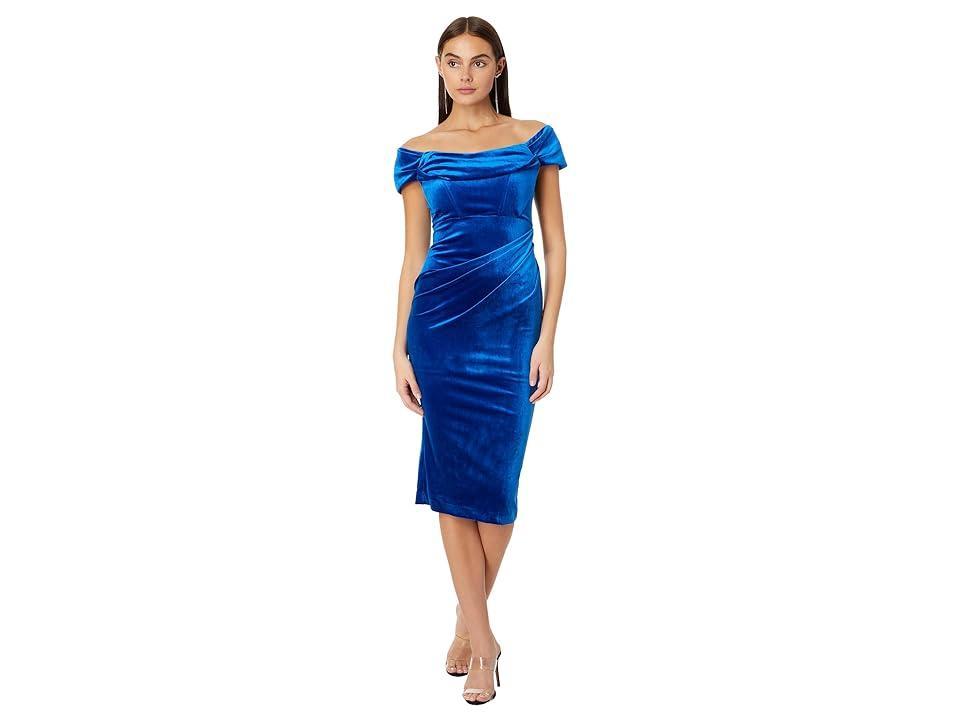 line and dot Du Jour Dress (Sapphire) Women's Dress Product Image