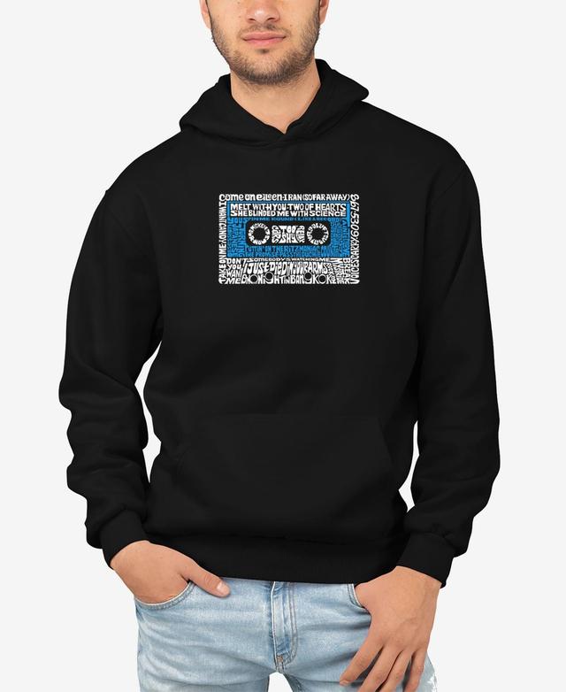 La Pop Art Mens 80s One Hit Wonders Word Art Hooded Sweatshirt Product Image