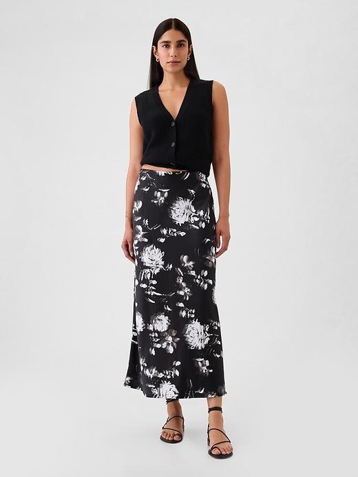 Satin Maxi Skirt Product Image