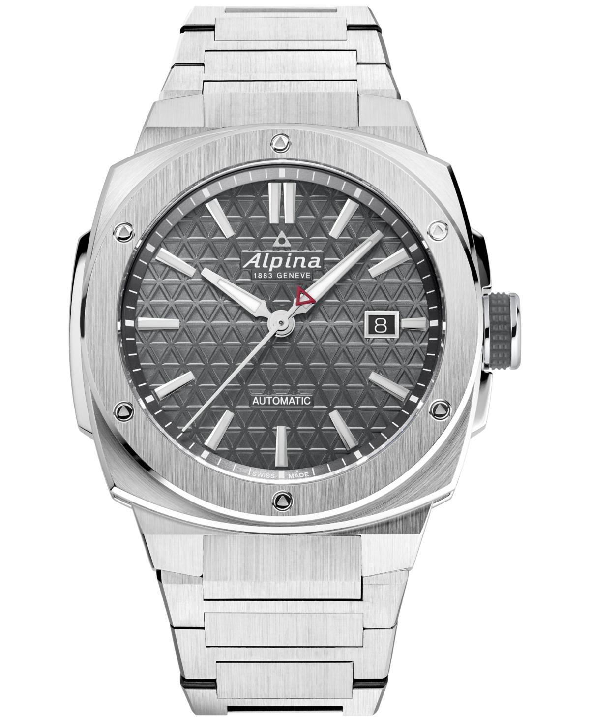 Alpina Mens Swiss Automatic Alpiner Stainless Steel Bracelet Watch 41mm - Silver-tone Product Image