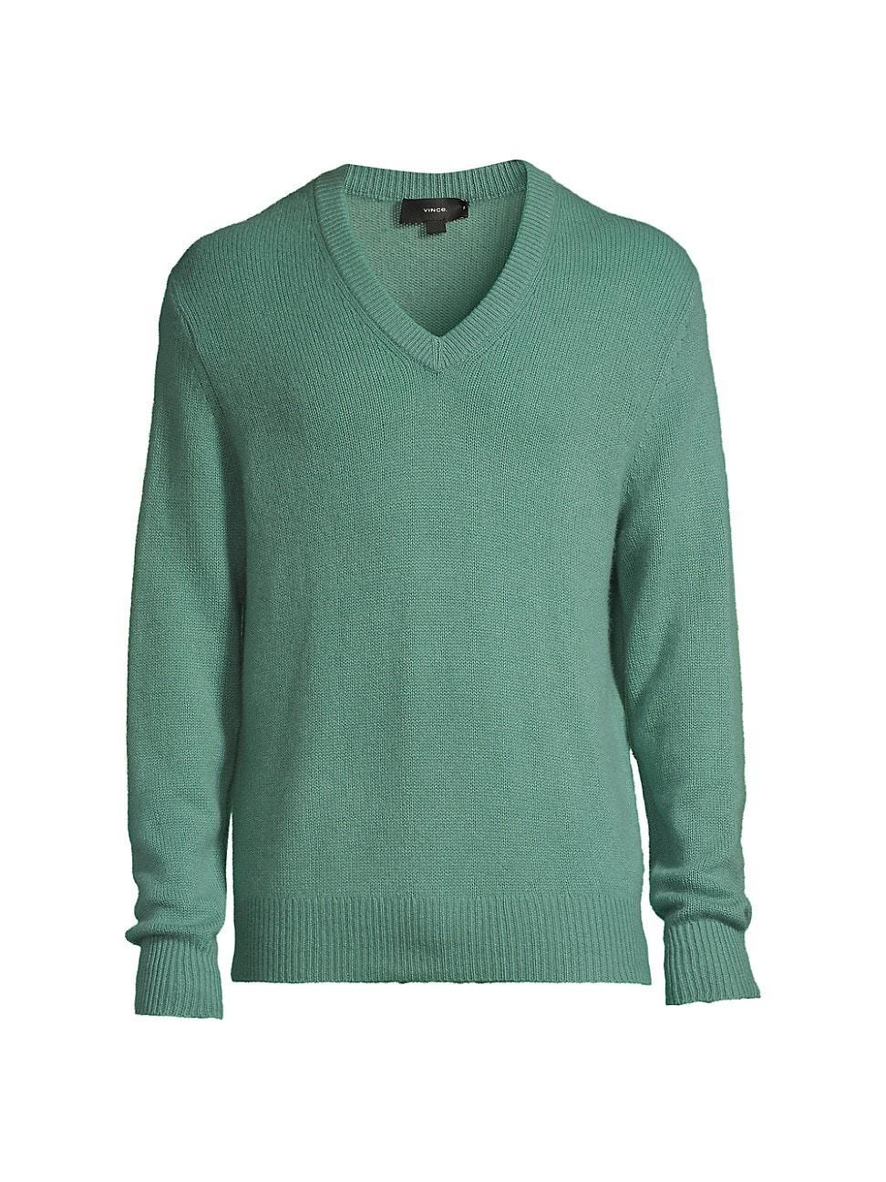 Mens V-Neck Cashmere Sweater Product Image