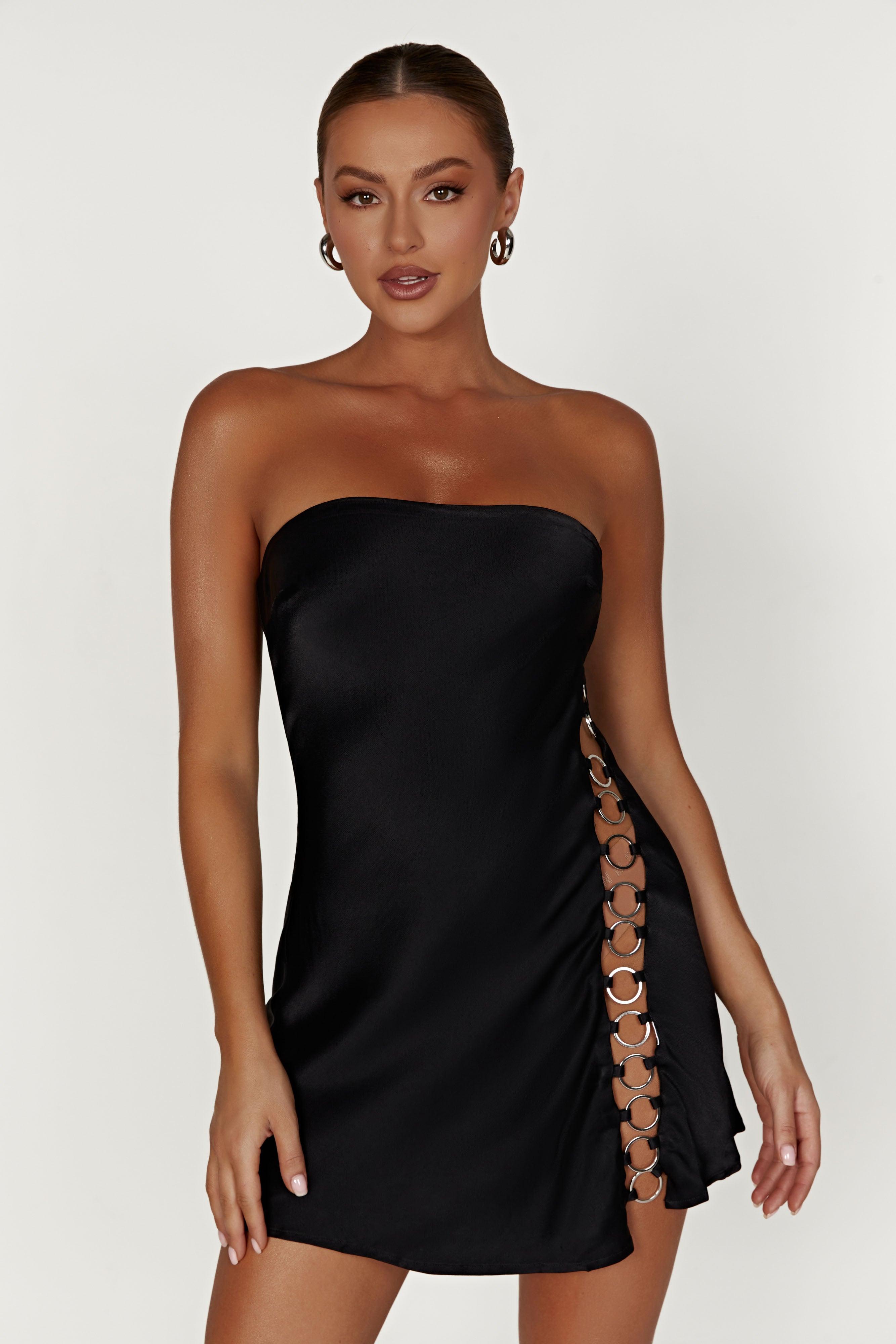 Maura Ring Mini Dress - Black Product Image