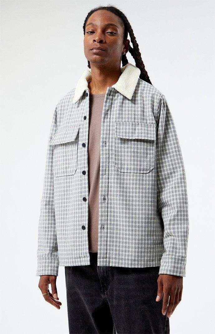 Men's Plaid Sherpa Shacket Product Image