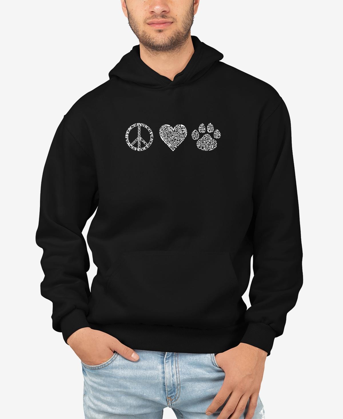 La Pop Art Mens Butterfly Word Art Hooded Sweatshirt Product Image