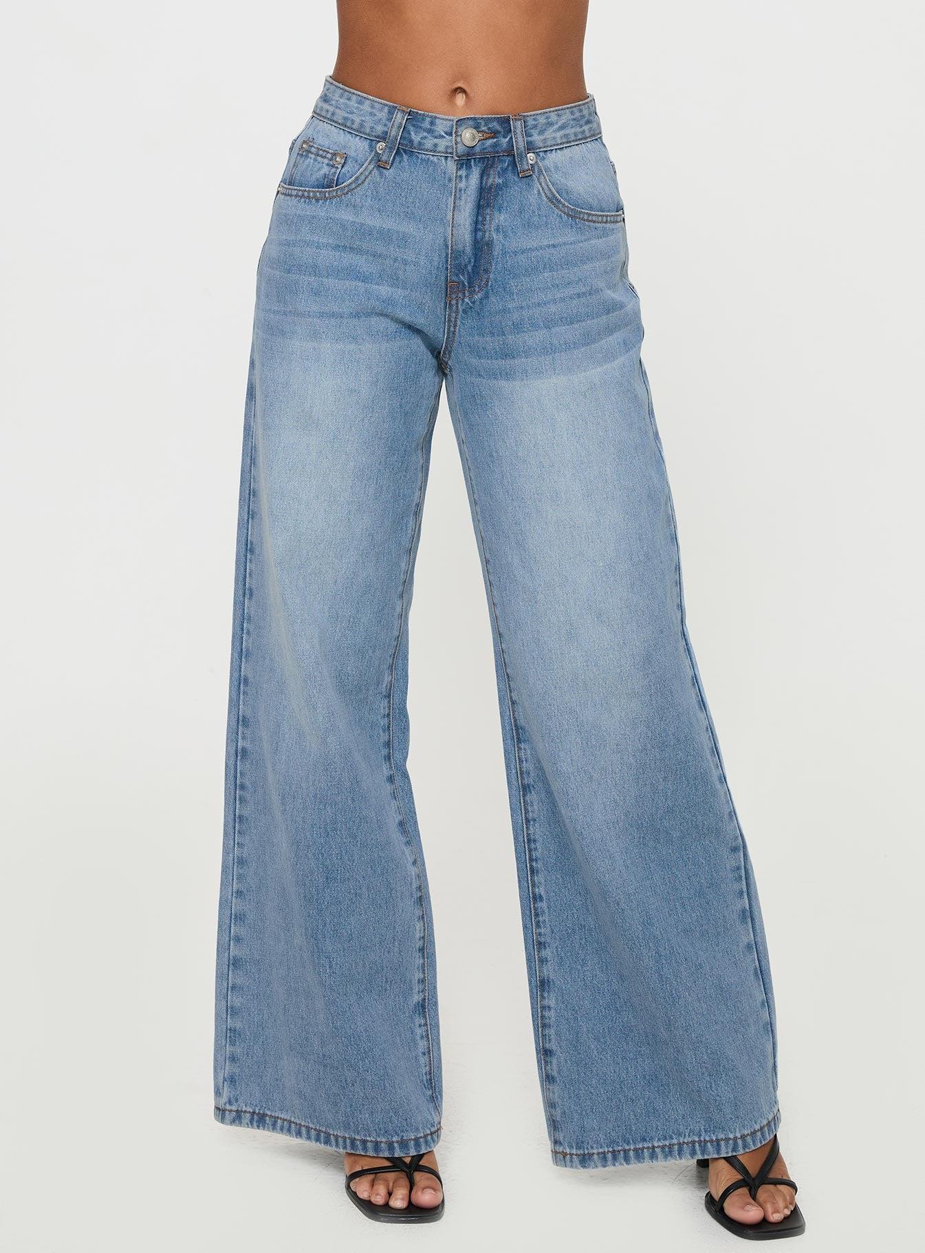 Colemane Mid Rise Denim Jeans Angel Blue Product Image