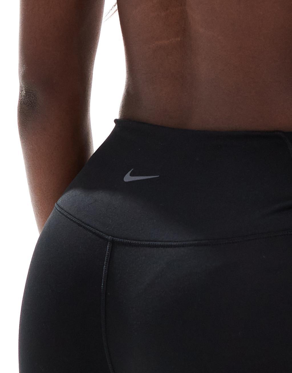 Nike One Training Dri-Fit 7/8 high rise leggings in black Product Image