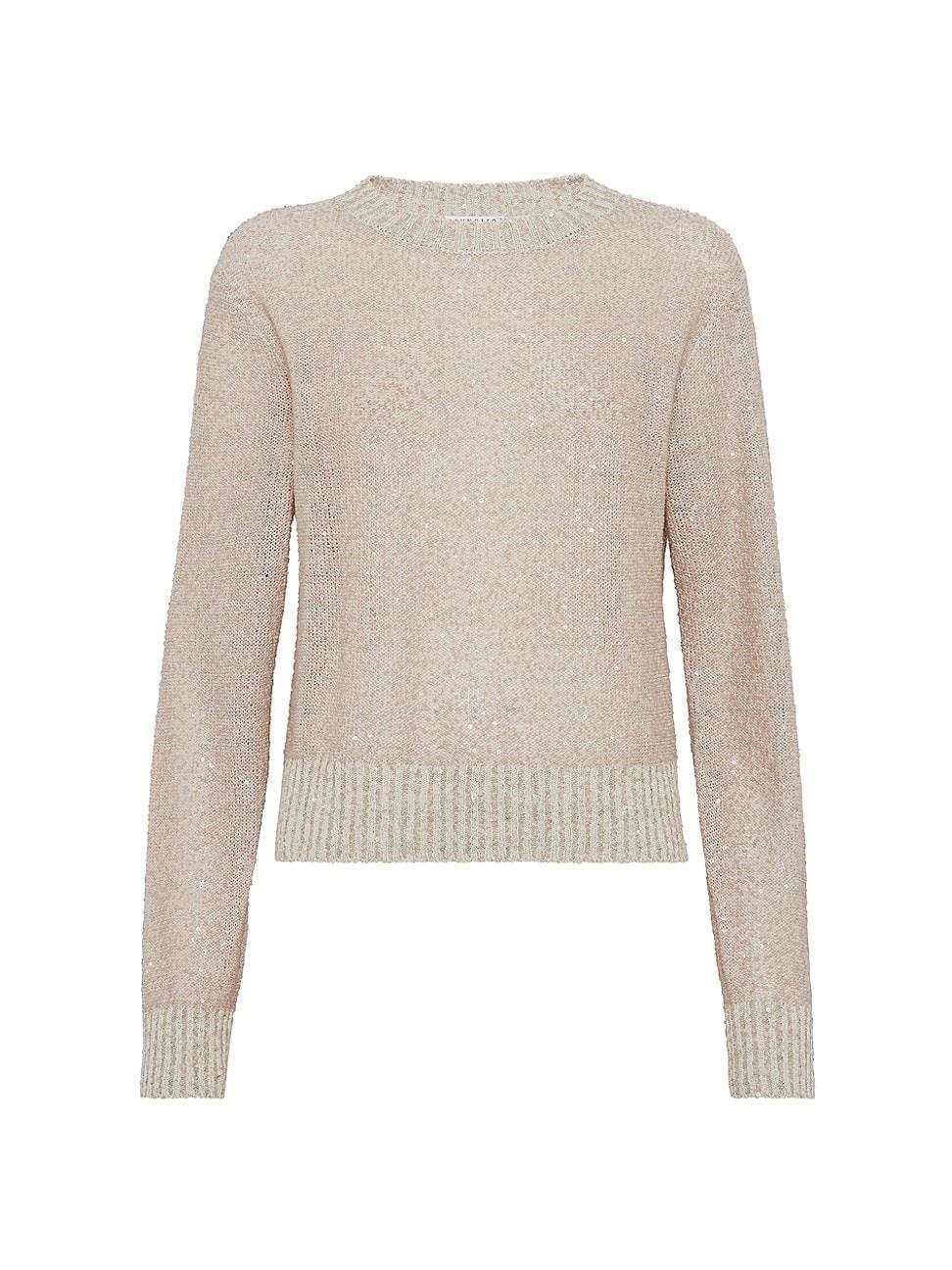 Womens Dazzling Linen, Cashmere And Silk Sweater Product Image