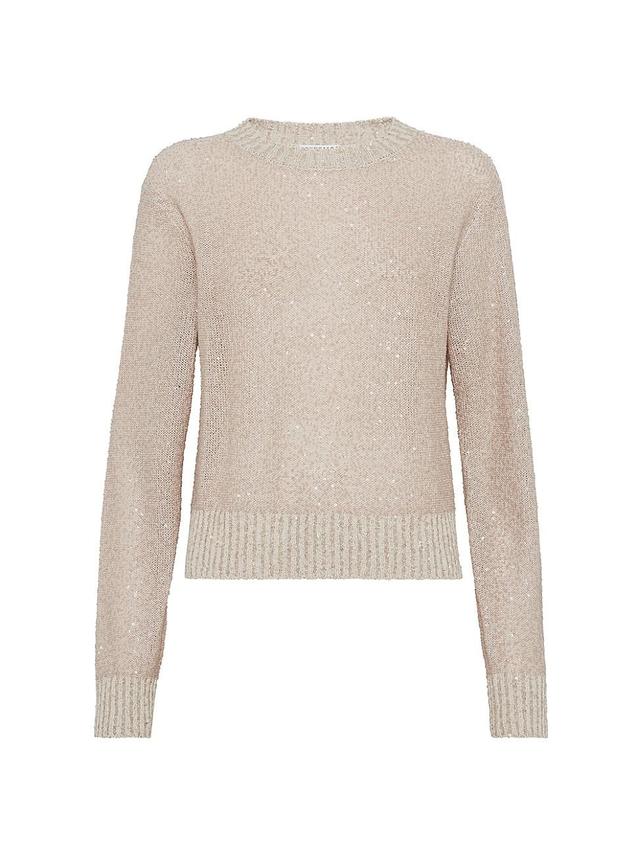 Womens Dazzling Linen, Cashmere And Silk Sweater Product Image