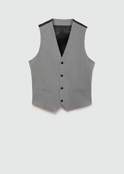 MANGO MAN - Super slim-fit stretch fabric suit vest greyMen Product Image