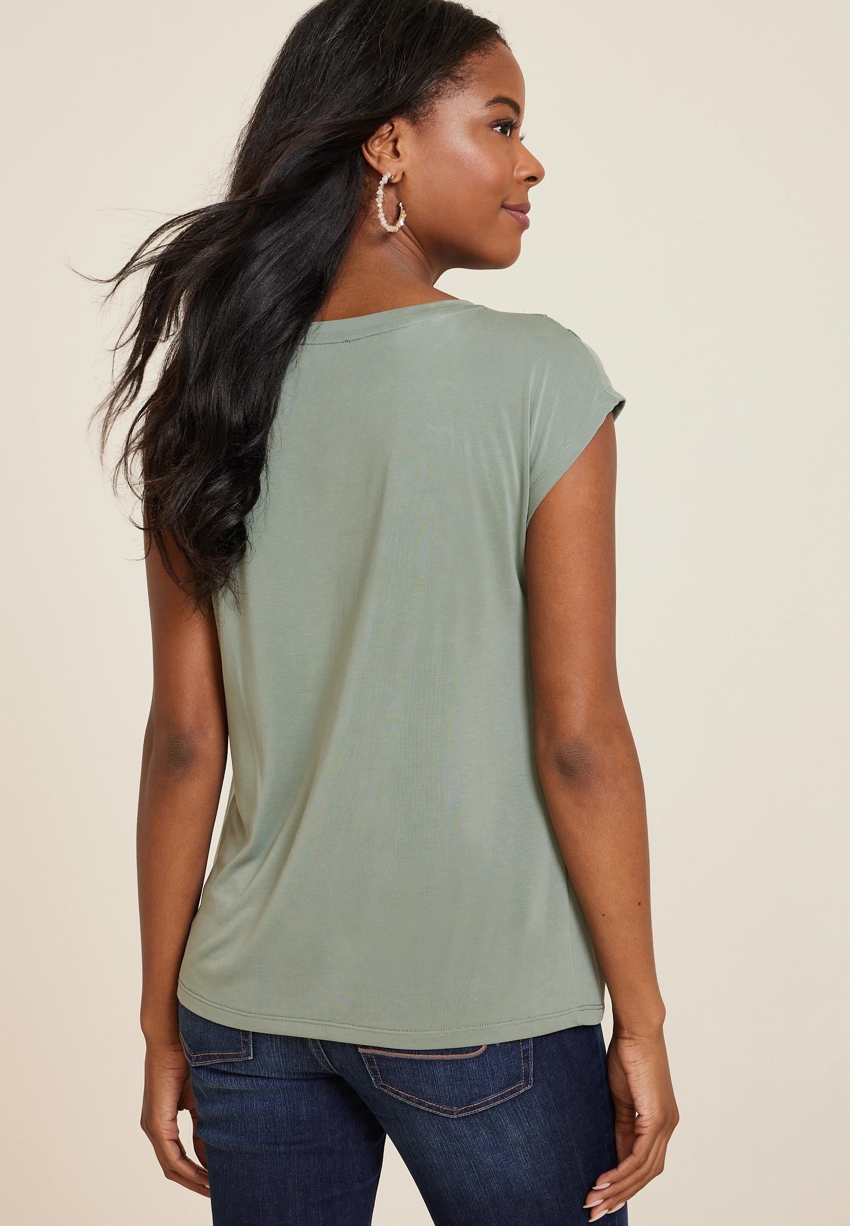 24/7 Pleated Fairhaven Sandwash Tee Product Image