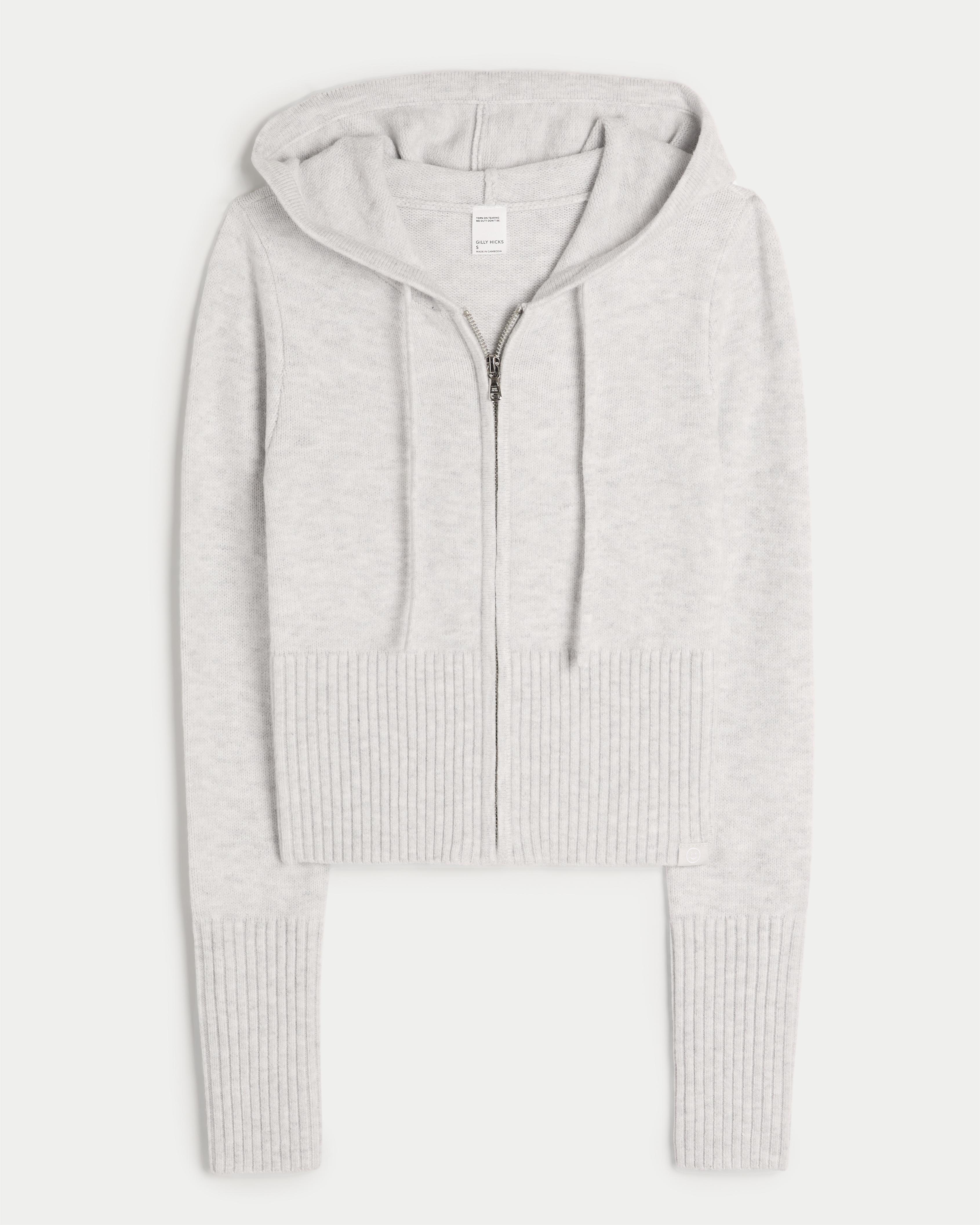 Gilly Hicks Sweater-Knit Zip-Up Hoodie Product Image