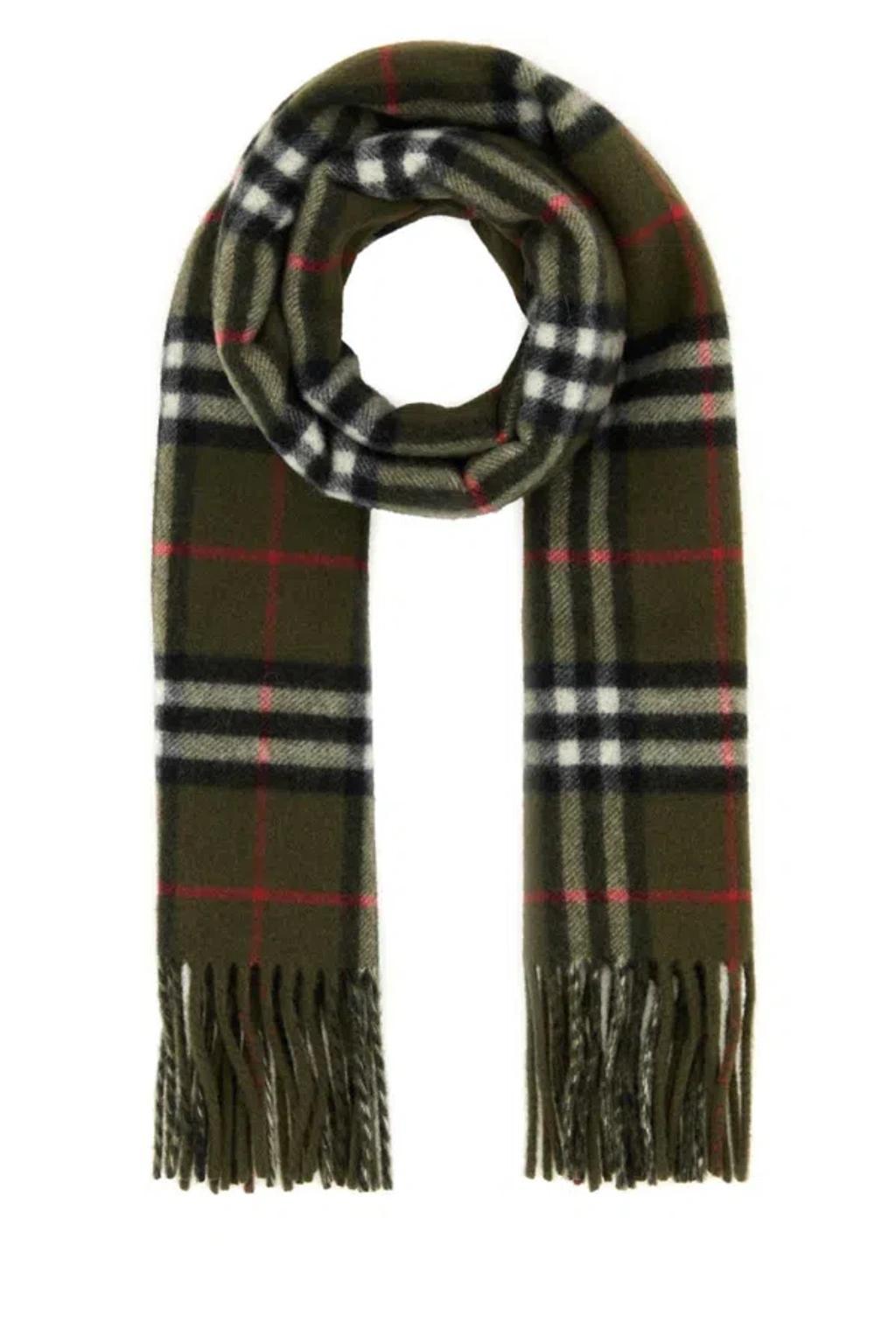 BURBERRY Checked Scarf In Dark Brown Product Image