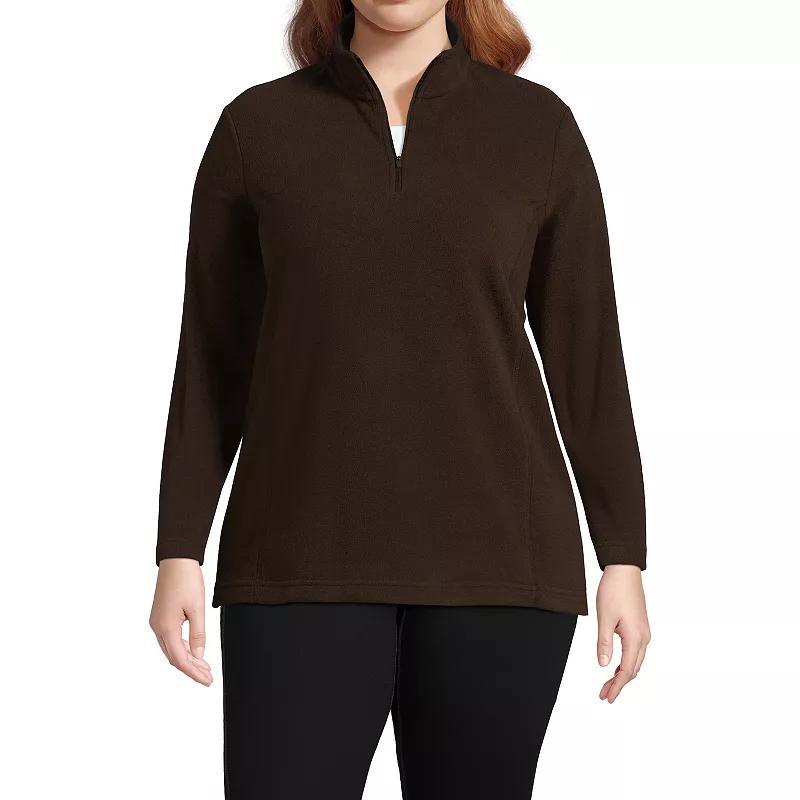 Plus Size Lands End 1/4-Zip Fleece Pullover, Womens Product Image