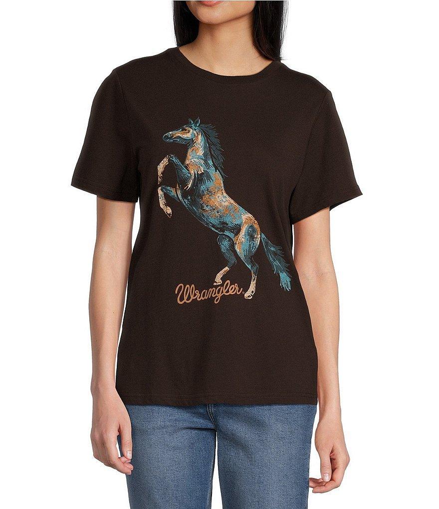 Wrangler® Short Sleeve Horse Graphic T-Shirt product image