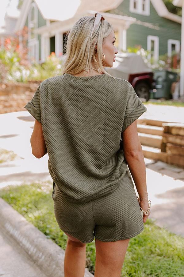 Coffee And Chit Chat Shift Top in Olive Product Image