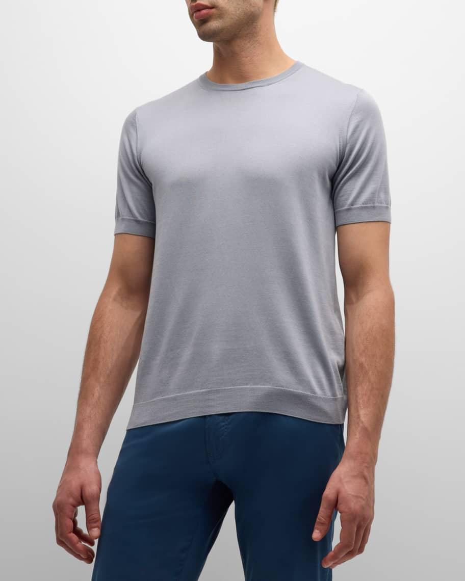 Mens Silk-Cotton Crew T-Shirt Product Image