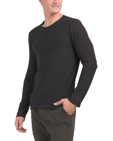 Long Sleeve Heather Performance T-Shirt For Men Product Image