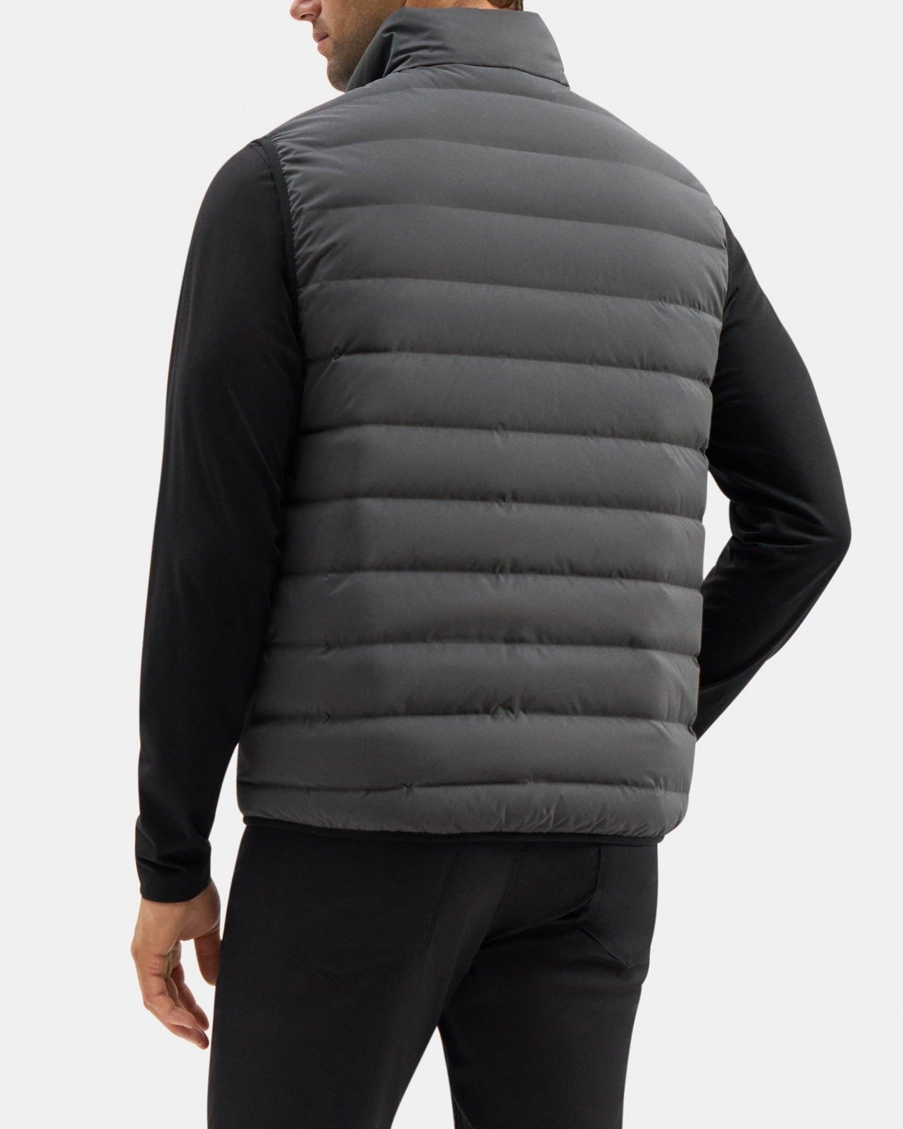 Quilted Zip Vest in Stretch Poly Product Image