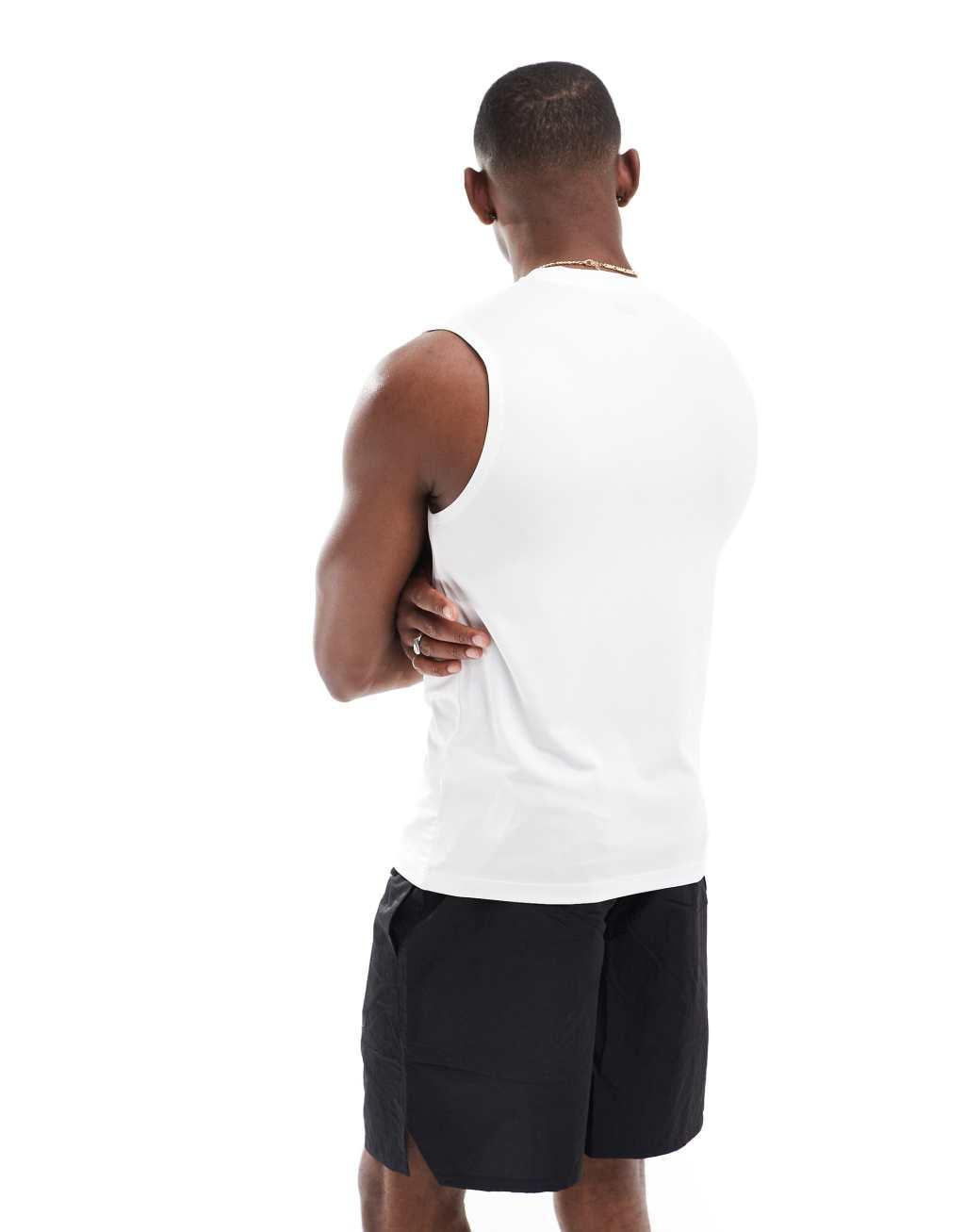 ASOS 4505 Icon training quick dry muscle fit tank in white Product Image