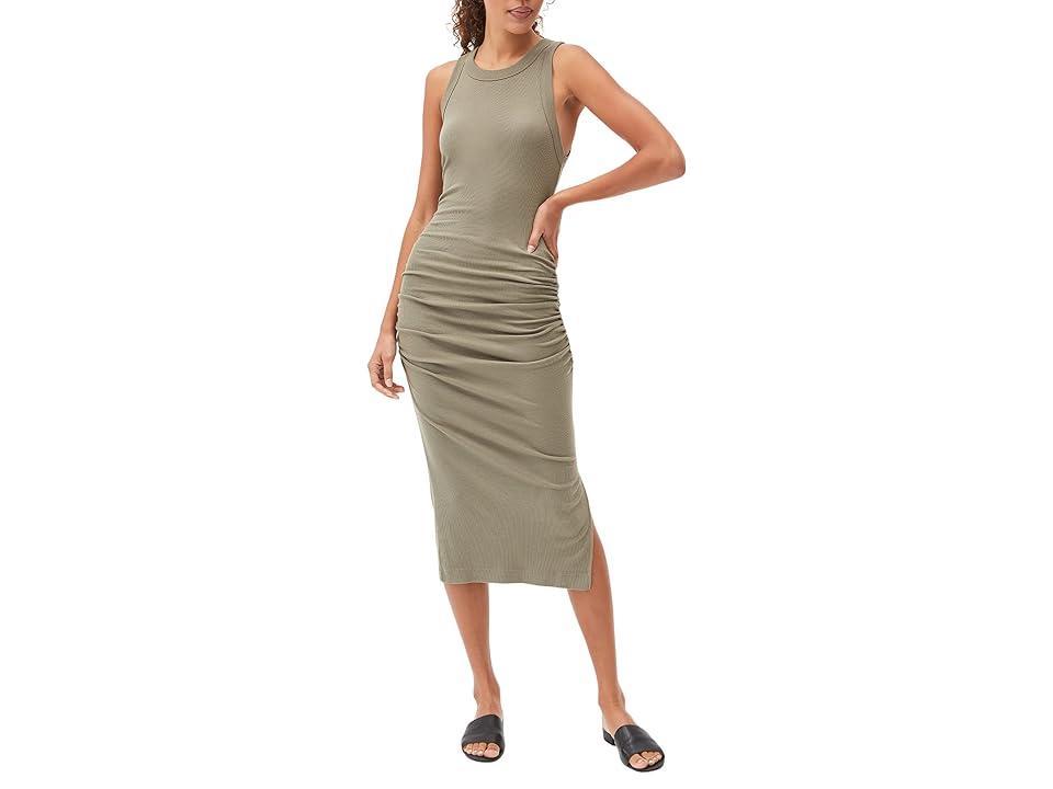 Michael Stars Wren Ultra Rib Midi Dress w/Slit Women's Clothing Product Image