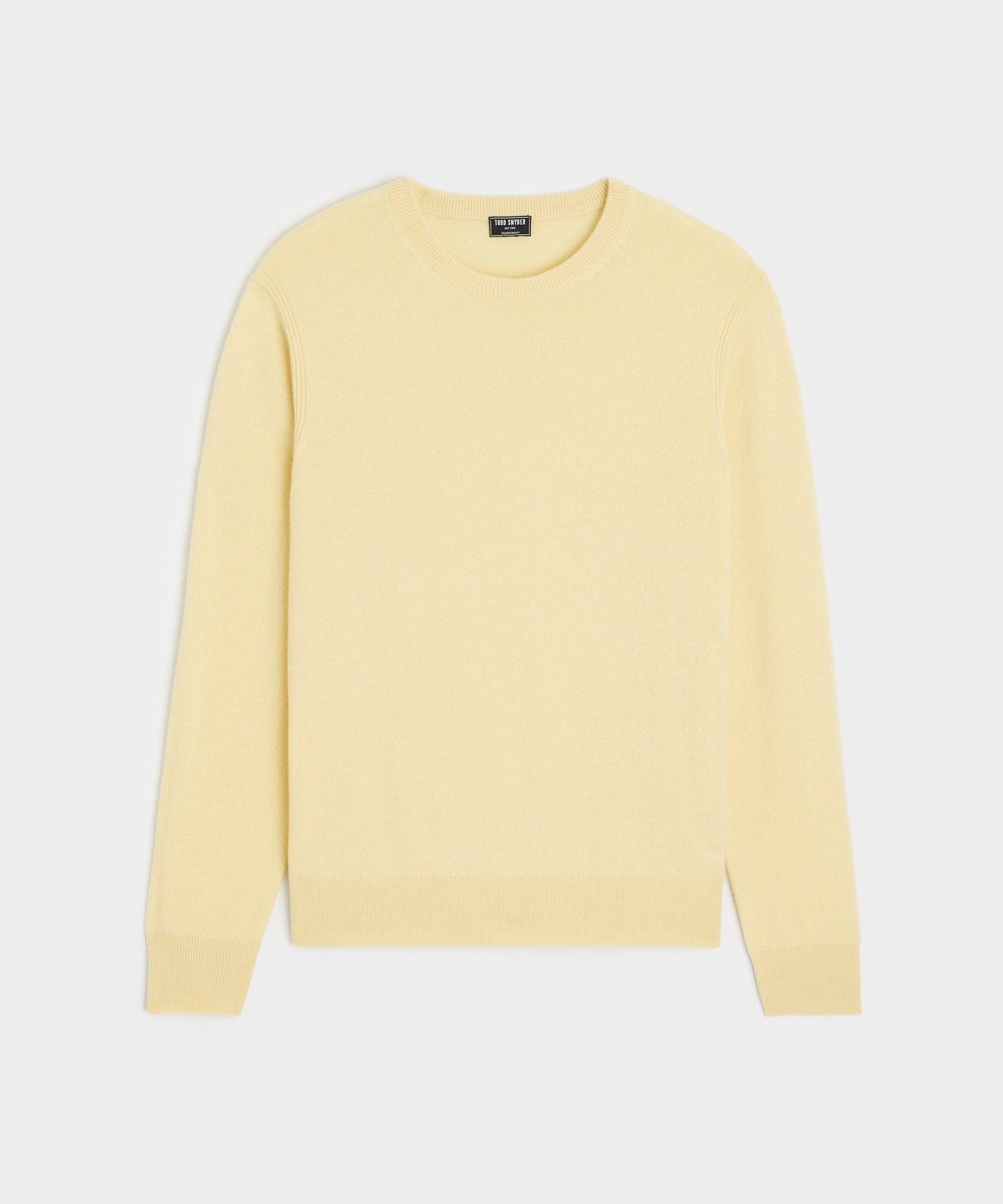 Cashmere Crewneck in Pale Yellow Product Image