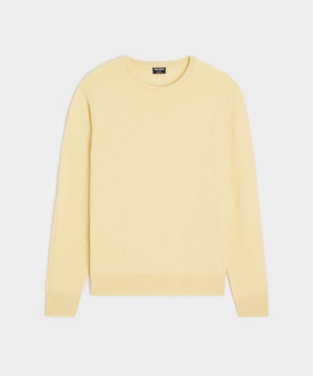 Cashmere Crewneck in Pale Yellow Product Image