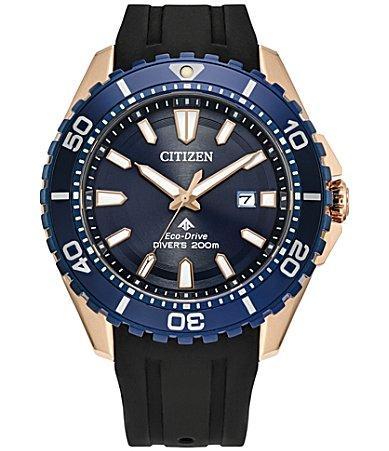 Citizen Mens Promaster Dive Three Hand Black Strap Watch Product Image