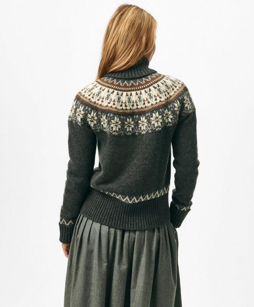 Fair Isle Turtleneck Sweater in Alpaca-Wool Blend Product Image