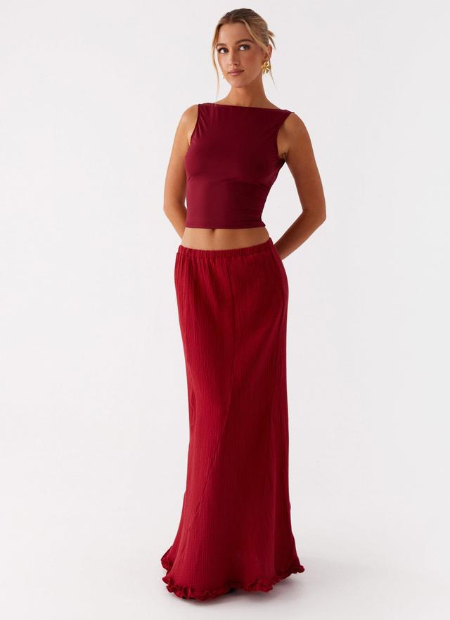 Chamberlain Maxi Skirt - Rhubarb Product Image